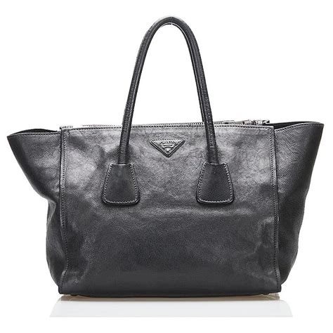 prada glace calf leather tote price